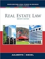 Robert J. Aalberts's George Siedel's Real Estate Law(Real Estate Law 7th edition(Real Estate Law (Seidel, George)) [Hardcover]) B0043RX06C Book Cover