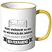 Produktbild JUNIWORDS Tasse - Ich denke an Feierabend - Wähle Motiv & Farbe - Gelb