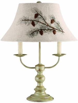 AHS Lighting L1459-U1 Bayfield Floor Pinecone Shade Lamp, 19.0" x 10.0" x 60.0", Pine