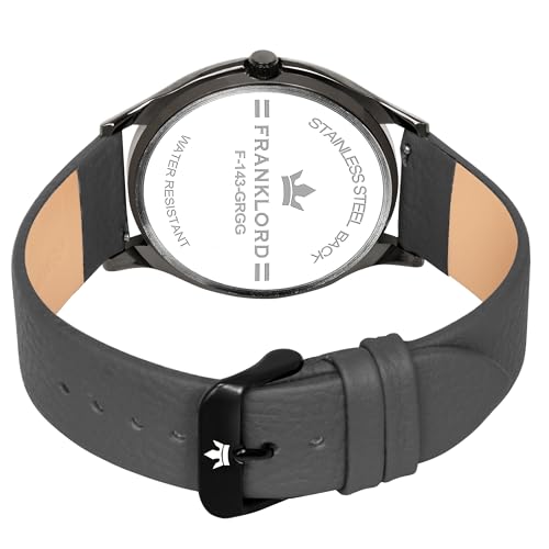 Image of Franklord Super Star Roman Series Analog Watch for Men | Croco Pattern Band Soft Silicone Sport Wristband |Grey Dail Round Shape | Wrist Watch for Mens