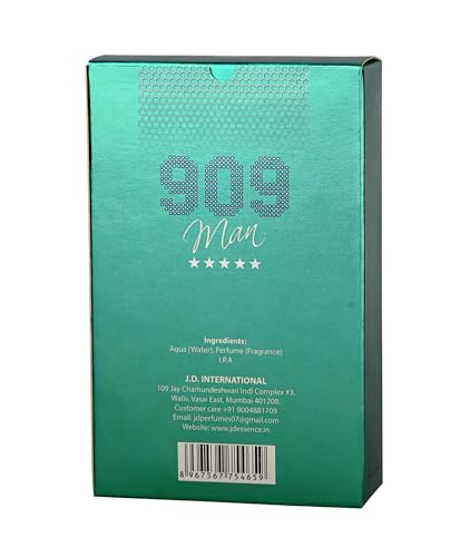 Image of JD INTERNATIONAL 909 MAN Apparel Classic Range Perfume for Men with Long Lasting Fragrance - 30 ml
