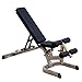 Body-Solid GPR378 Power Rack with Heavy GFID71 Bench, 300lb. Weight Set