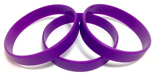 Image of TheAwristocrat 1 Dozen (12) Multi-Pack Blank Rubber Wristbands Silicone Bracelets - Select from a Variety of Colors