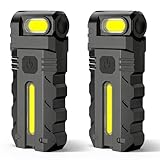 DC10 LED Mini Taschenlampe,Akku Handleuchte Multifunktional Taschenlampe mit Clip und Magnetfuß,5 Beleuchtungsmodi um 180° drehbar,IPX4 Wasserdicht Typ-C-LED für Camping,Wandern,Notfall,Reparatur (2)