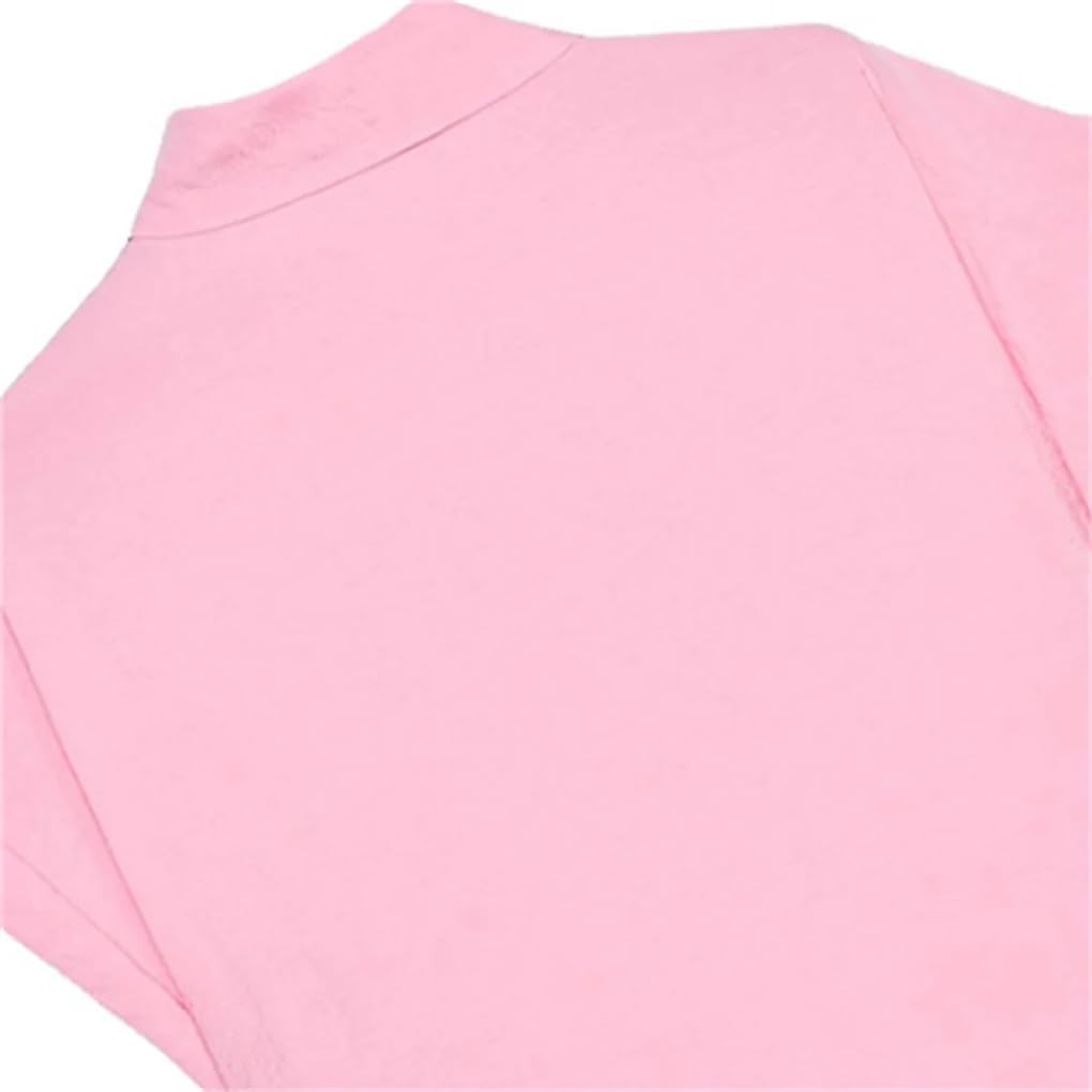 Women's Short-Sleeved Slim-Fit Bow-Decorated Shirt