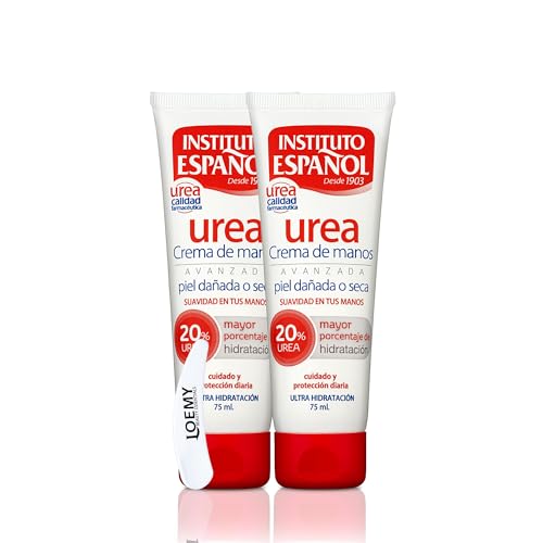 Instituto Español Urea Crema Hidratante Corporal, Crema Manos Hidratante Regeneradora Diaria Con Alto Contenido De Urea Para Piel Seca, Agrietada, Para Piel Rugosa, Pies, Cuerpo, Set 150ml