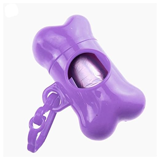 Bodhi2000 Hueso En Forma De Perro Mascota Bolsa De Residuos Titular - Bolsa De Basura De Plástico Dispensador Bolsa Portador (Púrpura)