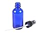 12 Pack,2oz Blue Glass Bottle Bottles with Black Fine Mist Sprayer.Refillable & Reusable.Designed for Essential Oils, Perfumes,Cleaning Products,Aromatherapy.12 Chalk Labels as gift.