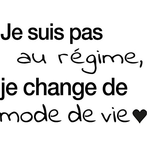 Wall Stickers Inspiring Quotes Home Art Decor Decal Mural French Quote Je Change De Style De Vie Pour Le Salon I Change My Lifestyle For Living Room Wantitall