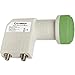 Produktbild Octagon Twin Green LNB 0,1dB Verstärkung 65dB FullHD HDTV 3D 4K für 2 Teilnehmer