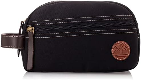 Timberland Men's Travel Kit Toiletry Bag Organizer, Black, One Size