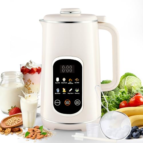 Brezzolife 40oz Nut Milk Maker Machine 8 in 1 Soy Milk Maker Blender