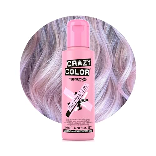 Crazy Color Metallic Marshmallow Semi-Permanent Hair Dye. Highly Pigmented Dusty Pink Conditioning & Oil Nourishing Vegan Formula | No Bleach or Ammonia | 100ml Crazy Color Metallic Marshmallow Semi-Permanent Hair Dye. Highly Pigmented Dusty Pink Conditioning & Oil Nourishing Vegan Formula | No Bleach or Ammonia | 100ml