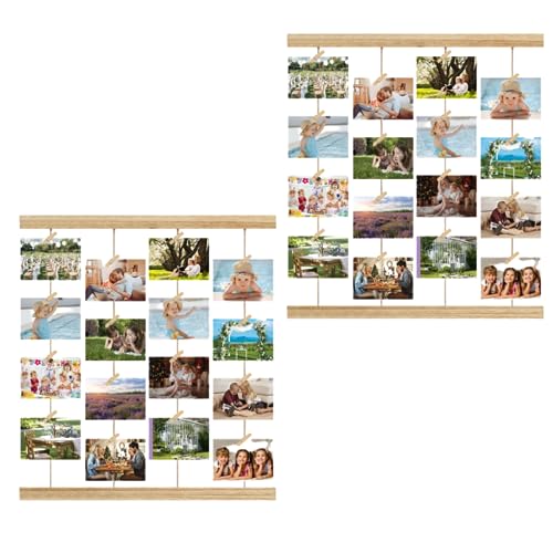 ABACHI WOOD -Cadre photo latéral en bois pour accrocher des...