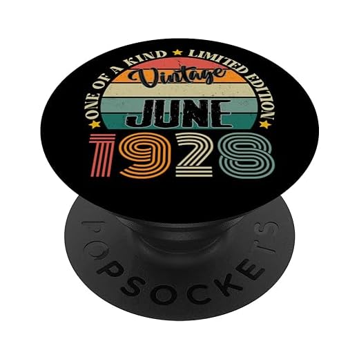 96 Años Vintage Junio 1928 96 Cumpleaños Retro PopSockets PopGrip Intercambiable