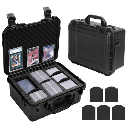 Meetikar Top Loader Scatola di Conservazione per 3" x 4" 35PT Top Loaders, Scatola di Conservazione per Carte Gradinate con Partizioni Rimovibili, Scatola Top Loader Compatibile con Carte