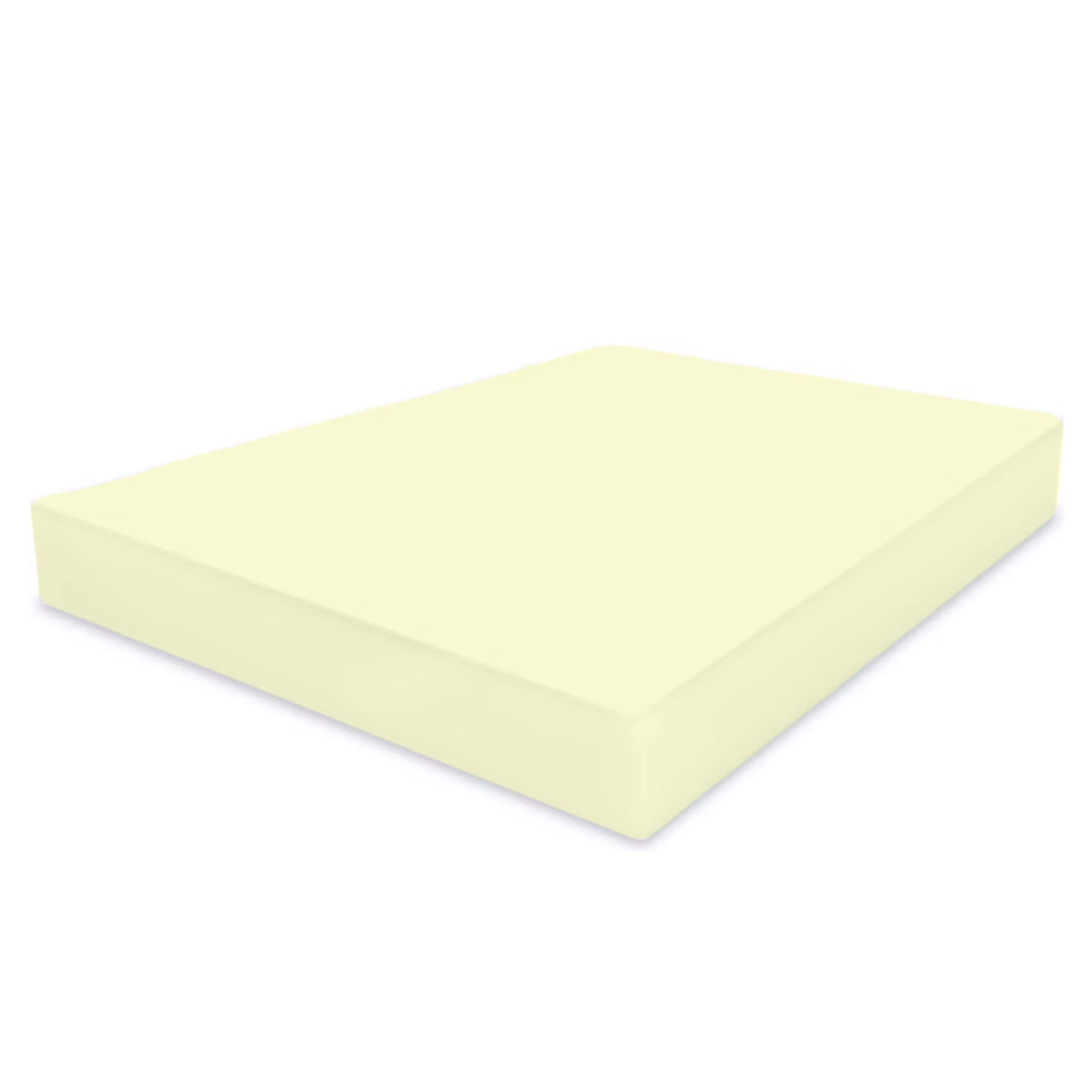 Rohi Double Fitted Sheet 10” (25 cm) – Soft & Durable Cotton Blend Fitted Sheet – Shrinkage and Fade Resistant – Elasticated Corners Bed Sheet (Cream, Double) — image 1