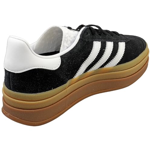 Image of adidas Gazelle Bold W Women's Three Layers Q-Pannel Gum Sole Trainers (Black White, US 9.5)