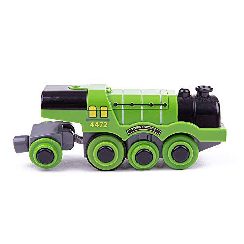 Bigjigs Rail Flying Scotsman Battery Train - Compatible with Most Major Wooden Railway & Train Set Brands , Bigjigs Train , Motorised Train for Wooden Track