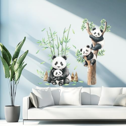 Vinilos Decorativos de Pared Panda 2 Hojas 39x118 cm miniatura 4