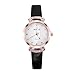 Produktbild SHE.White Damen Quarz Uhr mit Leder Armband Classic Damen-Armbanduhr Mode Minimalistisches Crystal Dial Damenuhren Rund Uhren