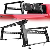 OTHOWE Adjustable Truck Bed Rack for Most Truck, Overland Bed Rack Compatible with Gladiator/Ford/Tundra/Tacoma/Dodge/Chevy/Nissan, Ladder Rack for Kayak, Surfboard, Lumber, Ladder