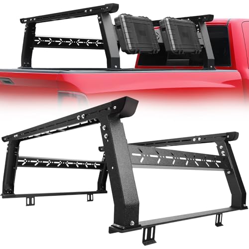 OTHOWE Adjustable Truck Bed Rack for Most Truck, Overland Bed Rack Compatible with Gladiator/Ford/Tundra/Tacoma/Dodge/Chevy/Nissan, Ladder Rack for Kayak, Surfboard, Lumber, Ladder