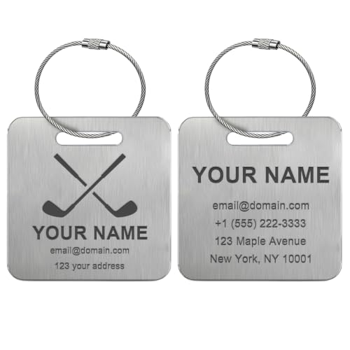 Personalized Stainless Steel Golf Bag Tag