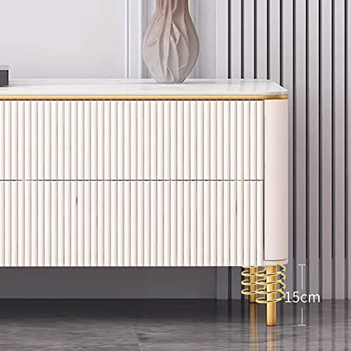 Conjunto de pernas de móveis com 4 pés de substituição cônicos retos modernos de metal, pernas de me