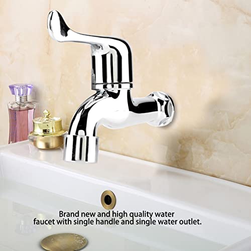 Water Faucet Water Tap Plastic Washing Machine Faucet, Chrome Plated Sink Basin Water Tap With Single Spout Handle Basin Taps Hot And Cold Water Bathroom Sink Cross Handle Levers(Fish Tail) #TOP3