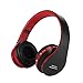 Produktbild ASHATA Bluetooth Kopfhörer, Tragbar Faltbare Wireless Bluetooth Stereo Gaming Headset Kopfhörer,Kabellos On-Ear HiFi Stereo Musik Kopfhörer mit Mikrofon für PS4 Konsole 3 Farben(Schwarz+Rot)
