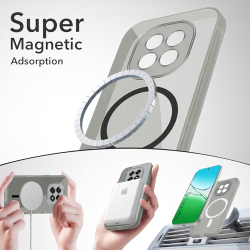 Image of Jkobi Lifetime Anti-Yellow MagSafe Compatible Clear Back Cover Case for Oppo F29 (Sleek Hard Crystal | Shockproof and Camera Protection)