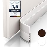 Vellure® Türdichtung Zugluftstopper für Türen- NEU Premium Türdichtung selbstklebend (Energie sparen - Schnell & einfach angebracht) Tür Zugluftstopper ideal auch als Schallschutz, Kälteschutz (weiß)