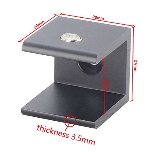 Glass Clips,4 Pcs Wall Mounted Glass Clamps Glass Shelf Bracket Clips Glass Sheet Holder Clamp Adjustable Wall Mounted Glass Clamps Fit For 16-20Mm Thickness Jfwuhap #TOP1