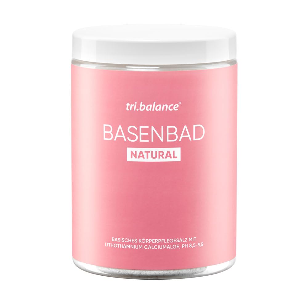 tri.balance Basenbad NATURAL 675 g – Körperpflegesalz, Badesalz I Natürliche marine Calciumalge zur basischen Hautpflege I pH-Wert 8,5-9,5