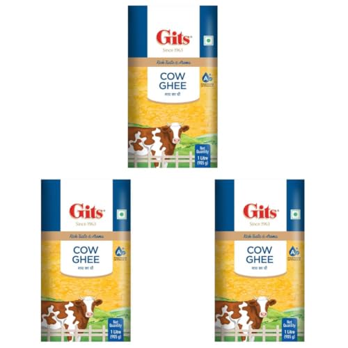 Image of Gits Cow Ghee, Desi Ghee, 1L (Pack of 3)