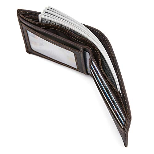 Feiyen Personalized Engraved Leather Wallet For Son From Mom Mother - Christmas Birthday Graduation Wedding Gift - I'm Always Here For You - Mens Custom Love Message Bifold Wallets For Him #TOP3