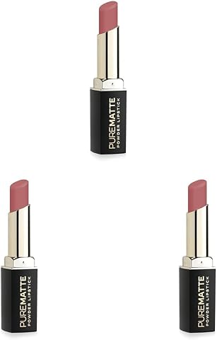 Golden Rose Pure Matte Powder Lipstick No: 102 - Nemlendirici Pudramsı Mat Ruj (3 paketi)