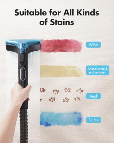 iDOO Carpet Cleaner Machine, Upholstery Cleaner with 17Kpa Powerful Suction, 600W Deep Cleaning Spot Carpet Shampooer for Pet, Home, Couch, Car Seat, Mattress, Rug & Sofa, Little Portable Carpet Clean