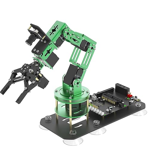 Yahboom Jeston Nano 4GB SUB Robot Arm Building Kit for Jetson Nano 6-DOF AI Development Robotic Hand for Adults App Controlled ROS Programmable Open Source Visual Identity (Without Nano)