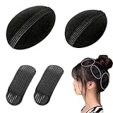 盛り髪ベース 4ピース 盛り髪クッション ヘアクリップ 固定スポンジ 盛り髪ベース ボリュームヘアベース 宴会 髪型ツール パーティー ヘアアクセサリー 前髪固定シート 髪量増や