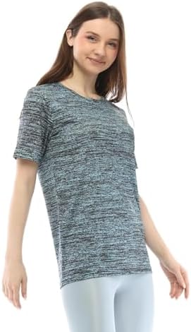 Ghassy Co. Kadın Nem Emici Aktif Gym Fitness Koşu Performans Outdoor Spor Tshirt MAVİ M - Görsel 4