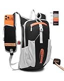 CROSSGEAR Mochila de caminhada RFID de 16L, leve e dobrável, mochila pequena de viagem, caminhada, para mulheres e homens, preta