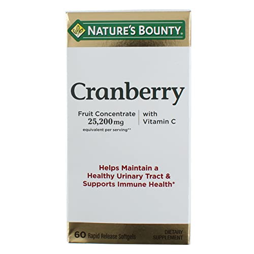 Image of Nature's Bounty Cranberry Dietary Supplement 60 Soft Gels (Pack of 5)