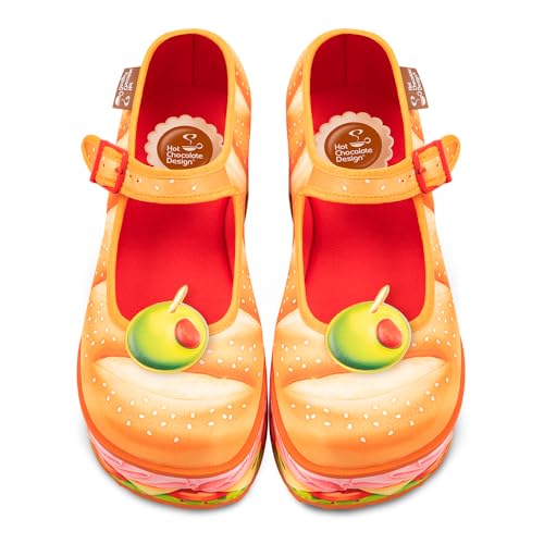Image of Hot Chocolate Design Whimsical Women's Platform Mary Jane Shoes