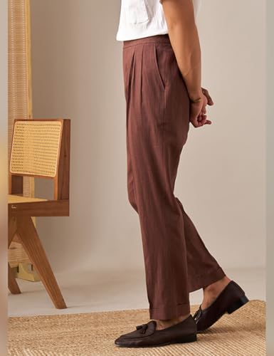 Linen Pants for Men Casual Beach & Lounge Pant with Pockets Travel Lounge Pants3