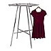 Econoco 36-Inch Folding Round Garment Rack, Adjustable 48–66″ Height Retail Display, Chrome Finish