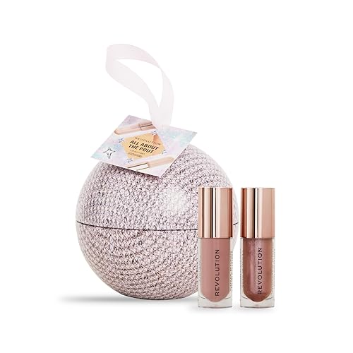 Revolution Beauty All About The Pout Geschenkset, Shimmer Bomb & Pout Bomb Plumping Gloss Duo, Vegan & Tierversuchsfrei