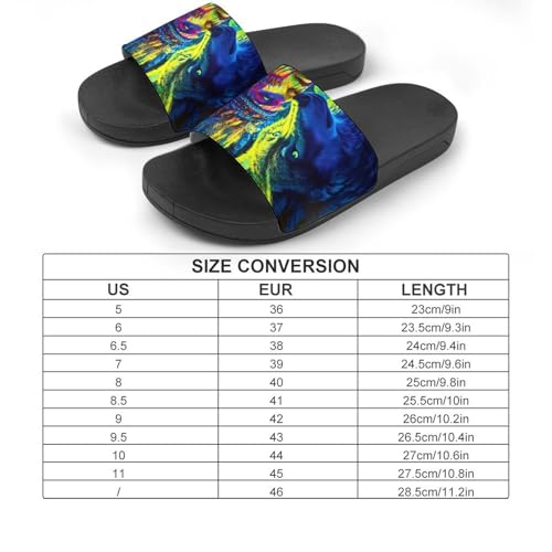 A Wolf And An Native (American-indian) Shower Slippers for Women Men Casual Non-Slip Slide Sandals Beach Bathroom Shoes2