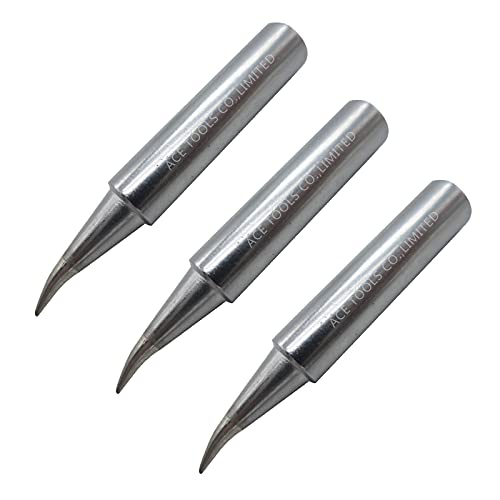 Image of T18-BR02 Bent Conical 0.008 inch / 0.2mm Soldering Tip for FX-888 FX-888D FX-8801 FX-600 Baku 878-L2 FX888 FX888D FX8801 FX600 ACE Brand Solder Iron Tips (3)